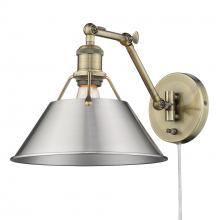  3306-A1W AB-PW - Orwell Articulating Wall Sconce in Aged Brass with Pewter